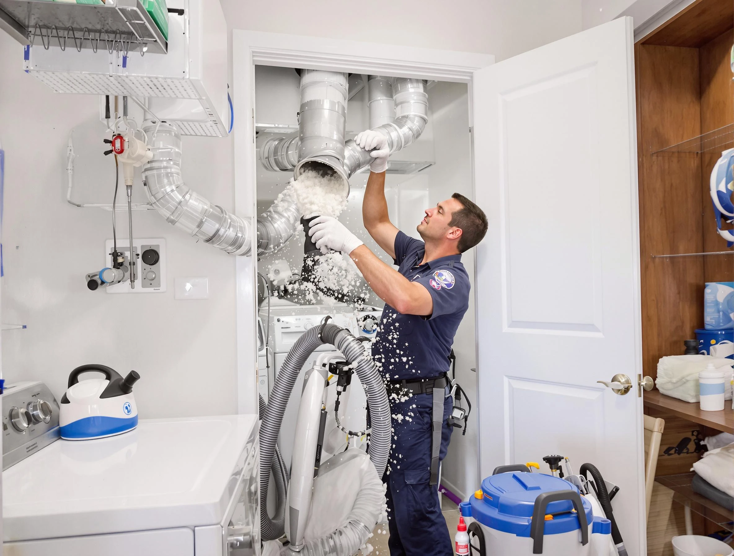 Mapleton Dryer Vent Cleaning technician delivering thorough residential dryer vent cleaning service in Mapleton
